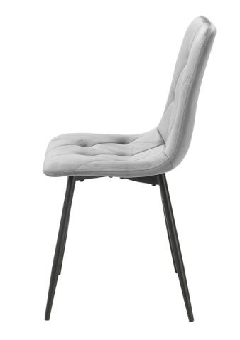 Стул SIGNAL TOM Velvet Bluvel 03 светло-серый/черный