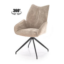 Стул HALMAR K553 бежевый/черный, поворотный