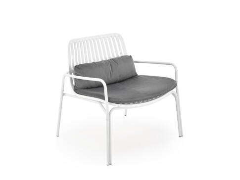 Кресло HALMAR MELBY белый/серый