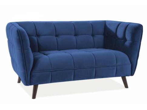 Диван SIGNAL CASTELLO 2 Velvet Bluvel 86 темно-синий/венге