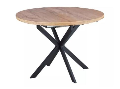 Стол обеденный SIGNAL GASTON дуб артизан/черный 100-135/100