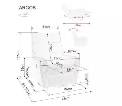 Кресло SIGNAL ARGOS Raven 07 раскладное, серый