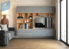 Шкаф навесной МК Стиль ГРАНЖ ШН-004 серый/графит