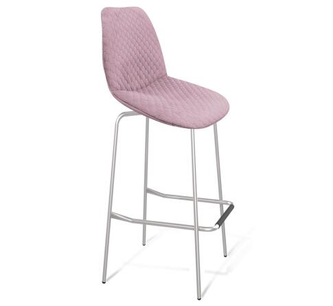 Стул барный Sheffilton SHT-ST29-C22/S29 розовый зефир/хром лак Стул барный Sheffilton SHT-ST29-C22/S29 розовый зефир/хром лак
