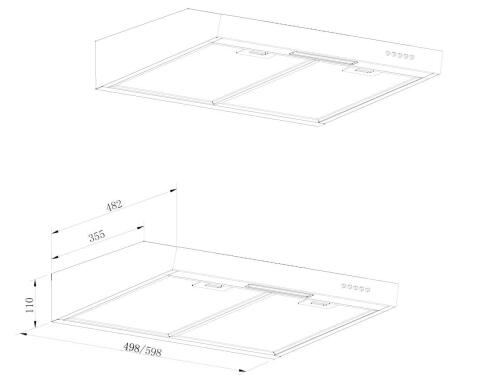 Вытяжка  ZORG TECHNOLOGY PIANO 600 50 M черная