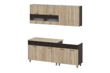 Кухонный гарнитур NN Мебель "Босфор" (2,0 м) Дуб Венге/Дуб Венге/Дуб Сонома/Дуб Сонома