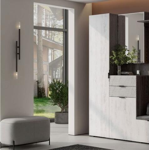 Шкаф САНТАН Шаде ШК-3442 Черный ясень/Санторини белый Шкаф САНТАН Шаде ШК-3442 Черный ясень/Санторини белый