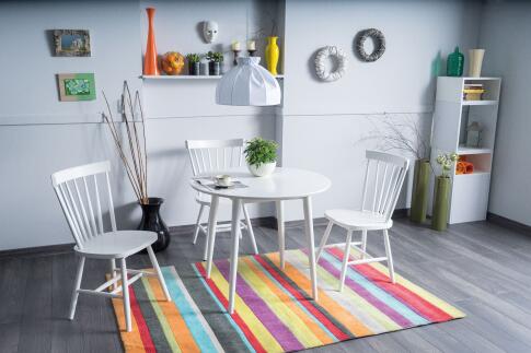 Стол обеденный SIGNAL LARSON белый/белый 90