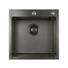 Кухонная мойка из нержавейки BLANTEK LS-5050STB Stone texture black