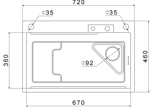 Кухонная мойка из нержавеющей стали GRANFEST METAL 7246 PVD графит