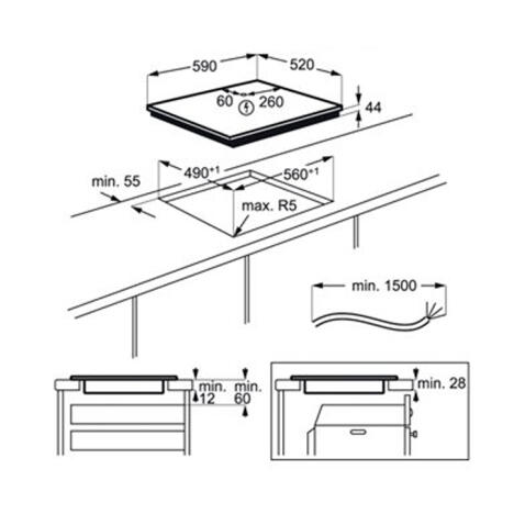 Поверхность индукционная ELECTROLUX EIV634