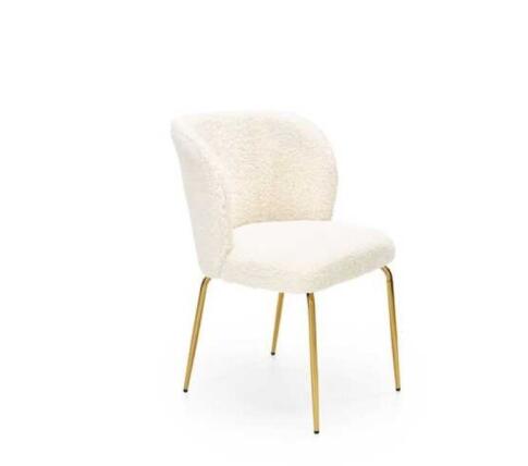 Стул HALMAR K474 кремовый/золотой