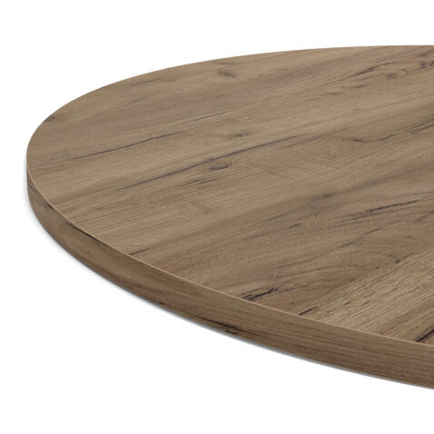 Стол Sheffilton SHT-TU10/90 ЛДСП артикул SHT-T187 черный муар/дуб галифакс табак