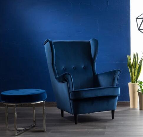 Кресло SIGNAL LORD Velvet Bluvel 86 темно-синий/венге