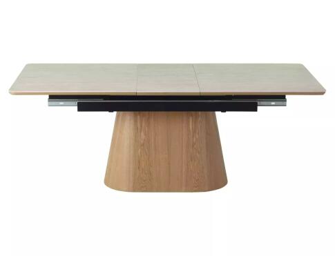 Стол обеденный SIGNAL MONACO травертин/дуб 160-200/90