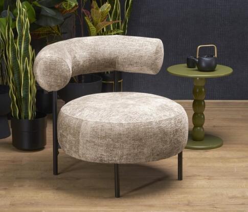 Кресло HALMAR HAZARD бежевый/черный