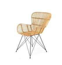 Стул HALMAR K335 ротанг натуральный/черный