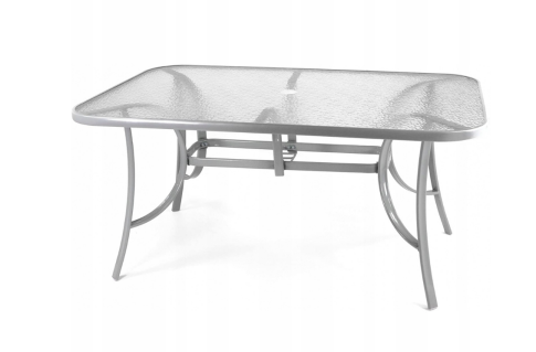 Стол обеденный HALMAR MOSLER прозрачный/темно-серый, 150/90/72