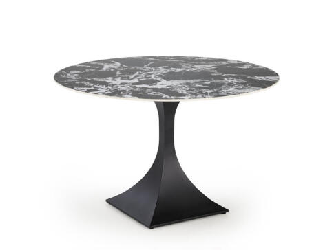 Стол обеденный HALMAR MANUEL черный мрамор/черный 120