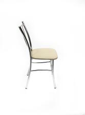 Стул ВВР Трилогия ваниль/хром, экокожа