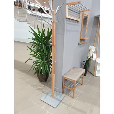 Вешалка Sheffilton Альберо SHT-CR11 артикул В1-80 прозрачный лак/алюм.мет