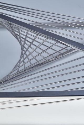 Стол журнальный HALMAR INFINITY дымчатый/хром, 120/60/45