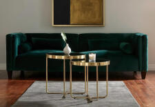 Комплект SIGNAL SAGA (2 стола журнальных) черный/золотой