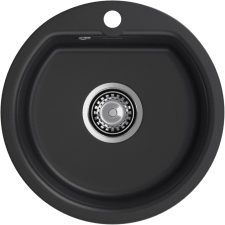 Кухонная мойка GRANFEST SMART SM-435 черный + сифон