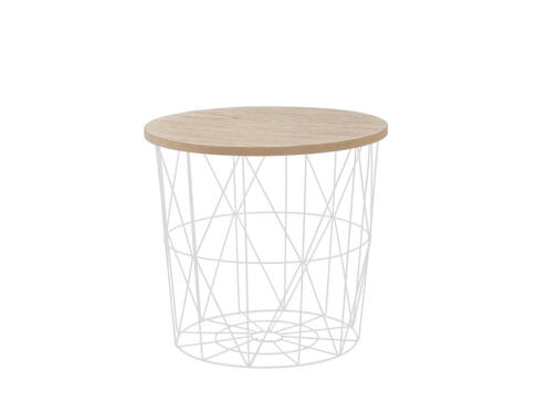 Стол журнальный HALMAR MARIFFA натуральный/белый, 42/41