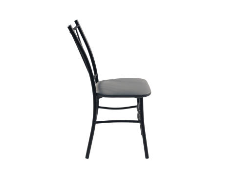 Стул ВВР Трилогия Серый/черный, экокожа