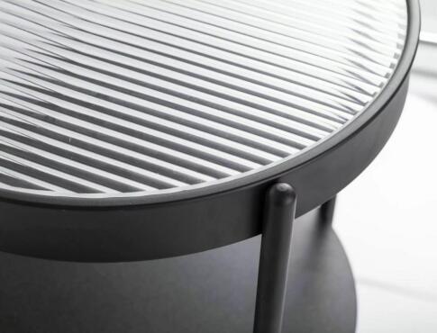 Стол журнальный SIGNAL LAGUNA B белый/черный, 110/50