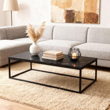 Стол журнальный SIGNAL ROSSI A черный мрамор/черный