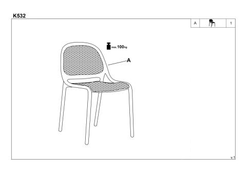Стул HALMAR K532 белый