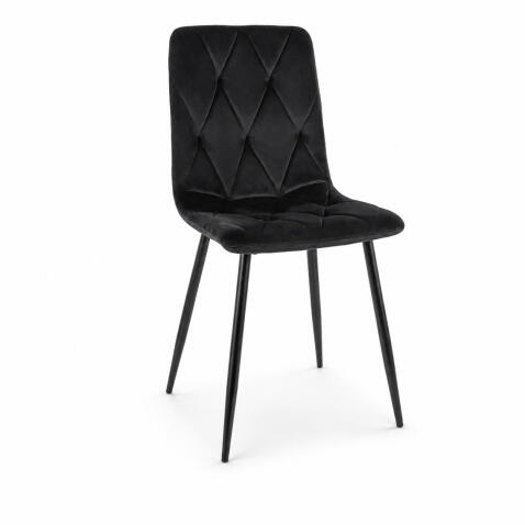 Стул SIGNAL TOM Velvet Bluvel 19 черный/черный
