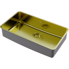 Кухонная мойка из нержавейки Omoikiri Omi 73-U/I-LG светлое золото