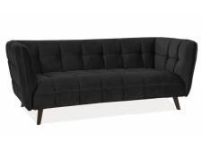 Диван SIGNAL CASTELLO 3 Velvet Bluvel 19 черный/венге