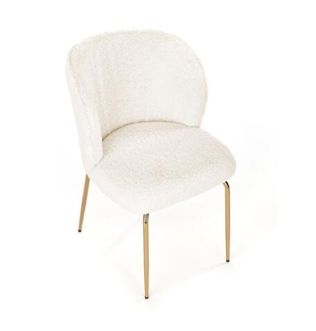 Стул HALMAR K474 кремовый/золотой