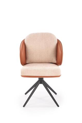 Стул HALMAR K554 коричневый/бежевый/черный, поворотный