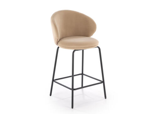 Стул барный HALMAR H121 бежевый/черный