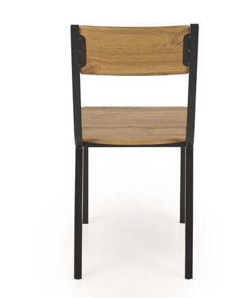 Комплект HALMAR MILTON (стол+ 4 стула) натуральный/черный