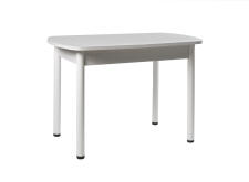 Стол ВВР Раздвижной пластиковый Мрамор марквина белый/Прямое белый, 110-150/70