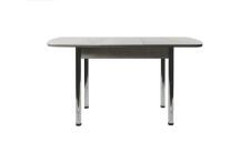 Стол ВВР Раздвижной пластиковый Каспий серый/Прямое хром, 110-150/70