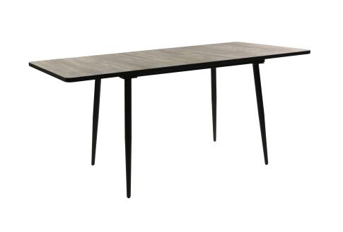 Стол ВВР Миллер сосна пандероса/черный №2, Пластик 120-160/80