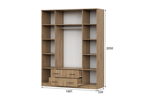 Шкаф NN Мебель ШК 1 (Серия 2) Дуб золотой