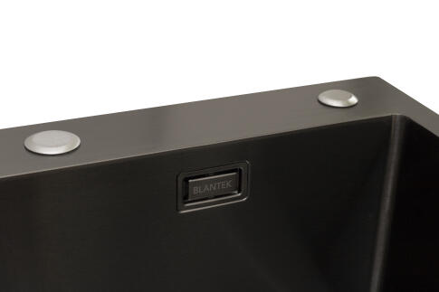 Кухонная мойка из нержавейки BLANTEK LS-5848B Nano black (+ 500B40B)