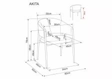 Стул SIGNAL AKITA D t.253 бежевый/орех