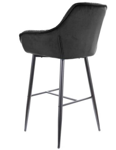 Стул барный SIGNAL CHERRY H-1 Velvet Bluvel 19 черный/черный