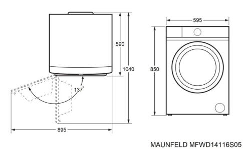 Стиральная машина c сушкой, инвертором и автодозированием MAUNFELD MFWD14116S05