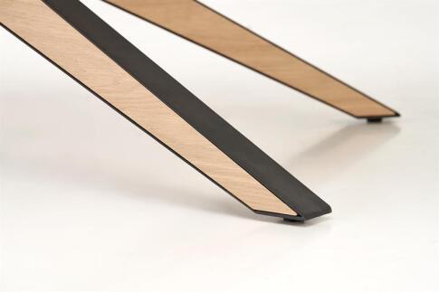 Стол обеденный HALMAR JAMES натуральный/черный/натуральный 160-220/90