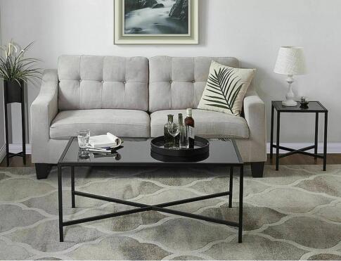 Стол журнальный SIGNAL OSAKA B черный/черный, 40/40/50